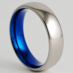 Olympia Band with Comfort Fit Interior , Titanium Ring , Mens Wedding Band, Promise Ring