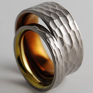 Titanium Ring Set, Wedding Band Set, Wedding Ring Set, His and Hers Ring Set, Titanium Rings, Wedding Rings, Promise Rings, Wedding Bands