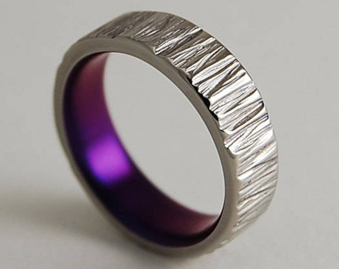 Jupiter Band in Mystic Purple , Titanium Ring , Wedding Band ,  Promise Ring