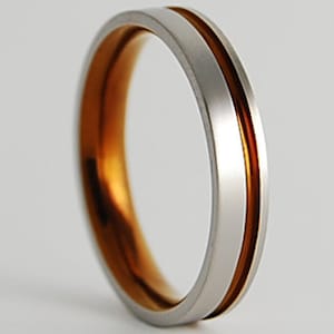 Cosmos Band with Comfort fit Interior , Titanium Ring , Wedding Band