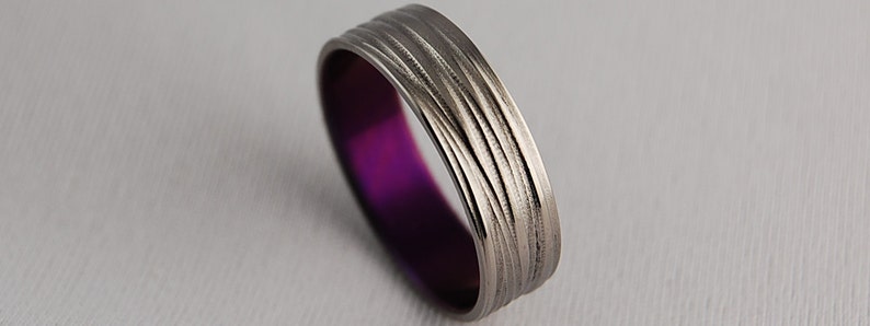 Sphinx Band in Mystic Purple , Titanium Ring , Wedding Band , Promise Ring image 1