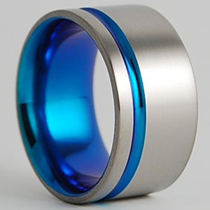 Atlas Band with Comfort Fit Interior , Titanium Ring , Wedding Band , Promise Ring