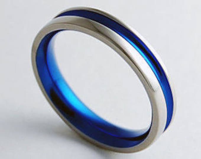 Cosmos Band with Comfort fit Interior , Titanium Ring , Wedding Band , Promise Ring