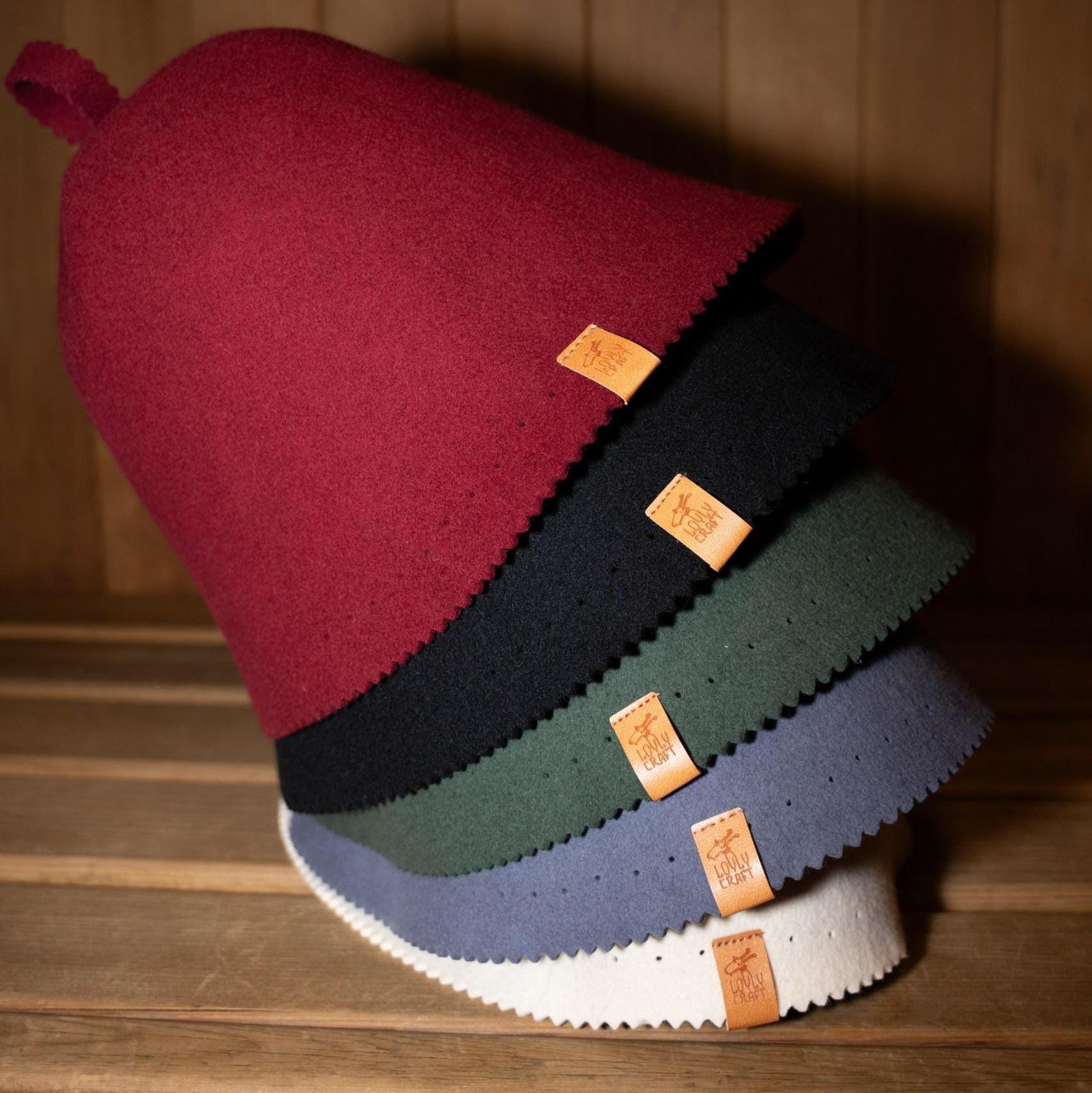 100% Merino Wool Felt Sauna Hat – Heat Protection, Unisex  display picture 1