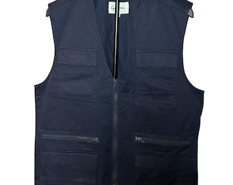 Kamizelka robocza Vintage Gerzon Navy: Gorpcore Archive Multi-Pocket Cargo Gilet