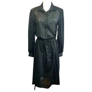 black wedding dress say yes to the dress Grey Pinstripe Mini Dress