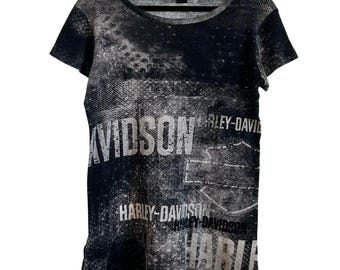 VTG Y2K Harley Davidson Ralph Marlin M T-Shirt Biker Grunge Streetwear Retro
