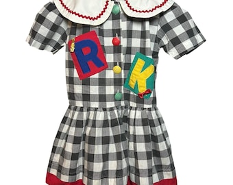 VTG 90s Rachel's Kids Novelty Dress Black Size 5 Kidcore Retro Twee Costume