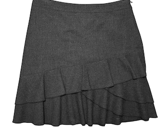 VTG 90s Y2K Minimalist Grunge Skirt M Dark Academia Flutter Streetwear Indie
