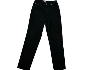 VTG 90s Calvin Klein 8 Black 100% Cotton High Rise Straight Leg Jeans Grunge