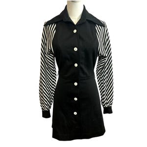 Black Mini 70s Dress - Etsy