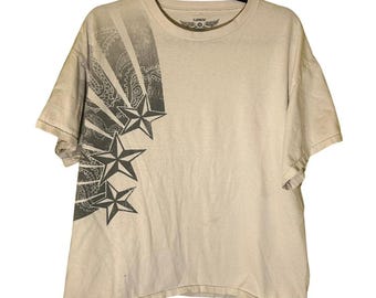 Koszulka z grafiką Vintage Carbon Star Burst, koszulka Y2K Skater Streetwear