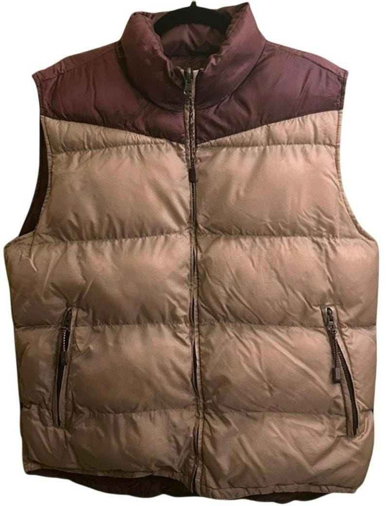 VTG Y2K Arizona Jean Co Reversible Puffer Vest Bronze Chevron Gorpcore ...