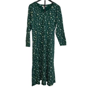 Green Floral Long Sleeve Maxi Dress - Etsy Green Floral Long Sleeve Maxi Dress - Etsy