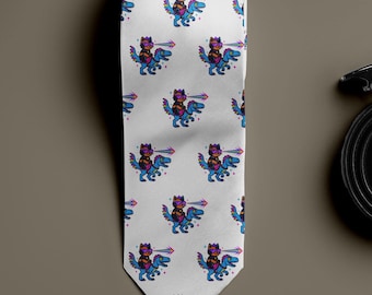 Necktie - Princess Donut & Mongo - Unofficial Dungeon Crawler Carl Merch - [Polyester/Sublimation]