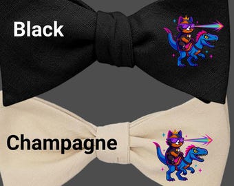 Bow Tie - Princess Donut & Mongo - Self-Tie - Unofficial Dungeon Crawler Carl Merch - Cotton DTF Print