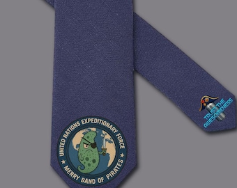 Linen Skinny Tie - Merry Band of Pirates - Expeditionary Force - Skippy