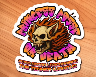 Large Holographic Vinyl Sticker - Princess Posse or Death - Dungeon Crawler Carl - Unofficial