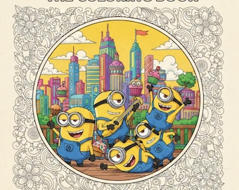 Minions Coloring Book Printable PDF | Cartoon Minions Pages | Kids Activity Digital Download