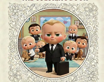 The Baby Boss Coloring Book PDF | Printable Kids Activity Pages | Digital Cartoon Download
