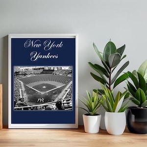 Yankee Stadion Poster, New York Yankees Plakat Druck, MLB Stadion Plakat, Sport Plakat, Mid Century Modern, Baseball Fan Geschenk Druck