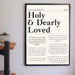 Colossians 3 Print, Aesthetic Christian Wall Art, 8x10