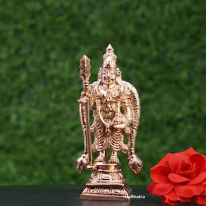Handmade Swamimalai Murugan Idol | 10cm Panchaloga Bronze Hindu God Statue | Lord Subramanya Skanda for Pooja, Home Temple & Spiritual Decor