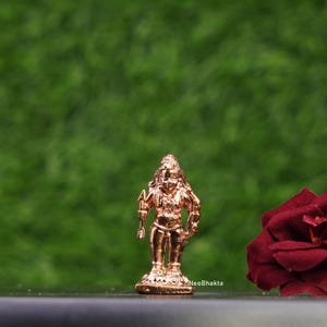Bala Ayyappan Copper Idol | 4cm Handcrafted Standing Murti with Bow & Arrow | Statue for Pooja, Home Temple and Spiritual Decor