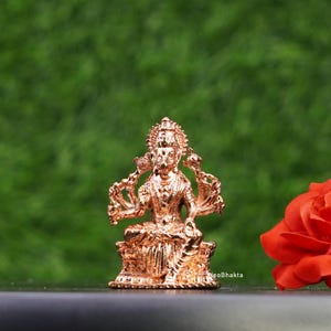 Varahi Amman Copper Idol | 4cm Handcrafted 8-Armed Statue | Hindu Goddess Murti | Divine Mother for Protection, Pooja & Home Altar