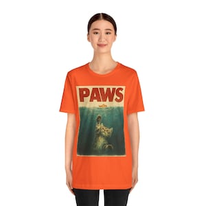 Paws Kitten Jaws T-Shirt, Cat Lover Tee, Cute Animal Shirt, Unisex Graphic Top, Gift for Men Women, Vintage Music Movie Fan