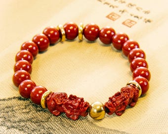 Pi Xiu Chasing Gold Ball Bracelet, Feng Shui Wealth and good Fortune
