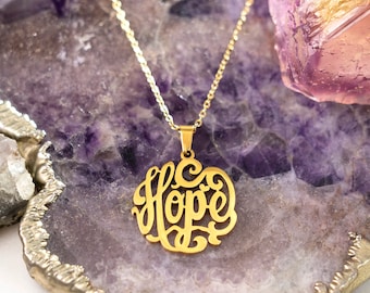 Hope Pendant Silver or Gold