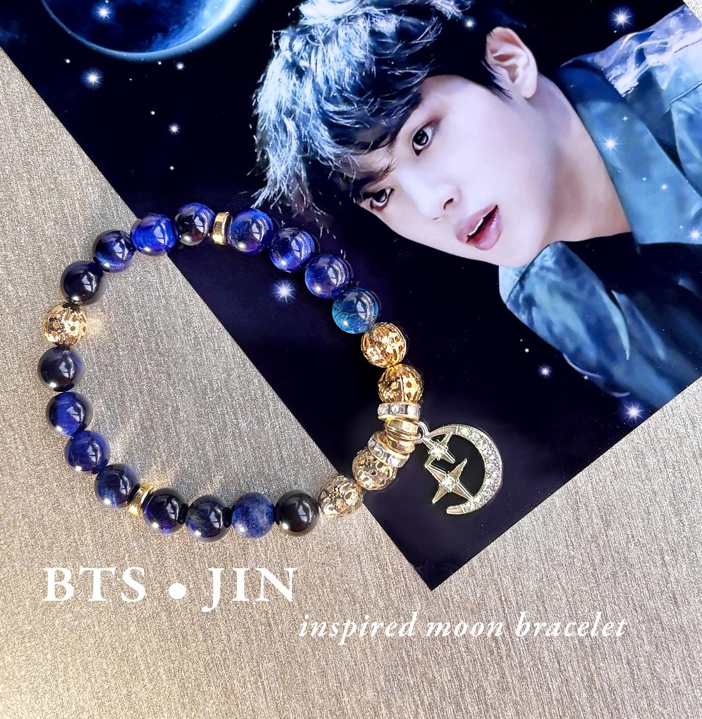 BTS JIN Inspired Moon Bracelet - Etsy