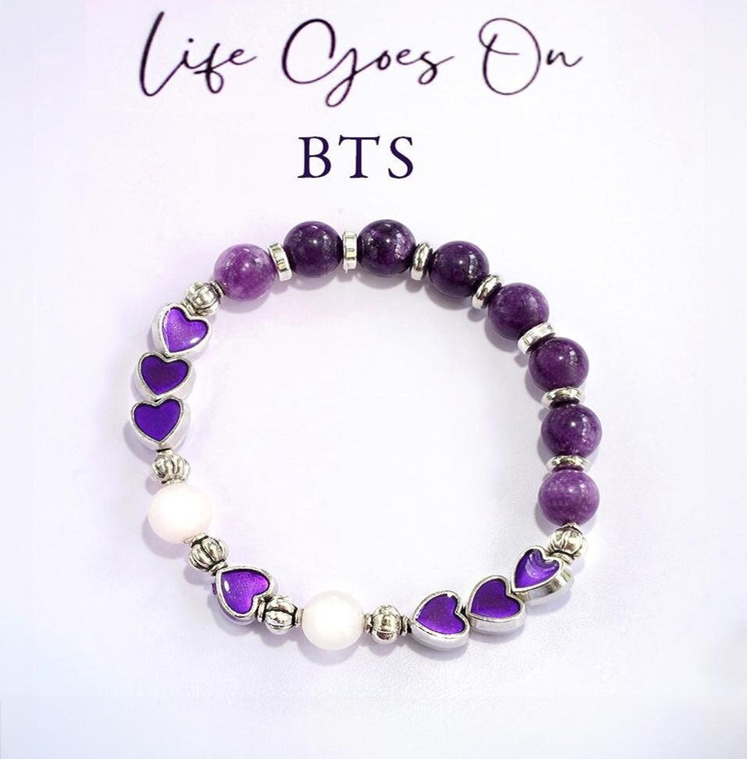 A BIT MOR☆BTS Vさん着用☆Hologram Bracelet BTS V Kim Taehyung Inspired Bracelets. BTS V Red Beaded