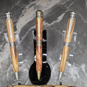 Corinthian - Instrumento de escritura de madera exótica hecho a mano, pluma estilográfica elegante y única personalizada, pluma personalizada única, hermosa y lujosa