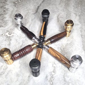 Pipas para fumar: pipa para fumar de madera exótica hecha a mano, cuenco elegante único personalizado, pipa de acrílico única y hermosa de lujo, pipa de un solo golpe,