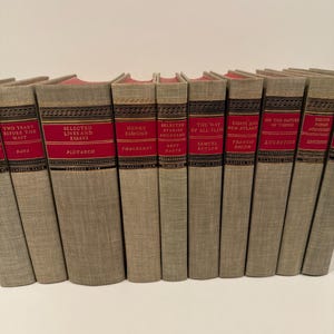 10 Classics Club Editions Vintage Books 1960s Hardcover Set Philosophy Literature History Decor Antique Library Gift