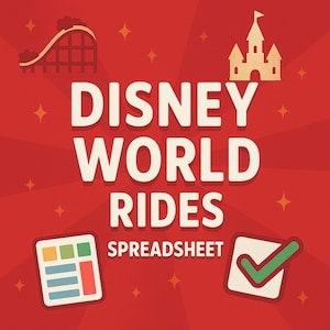 Disney World Rides Spreadsheet