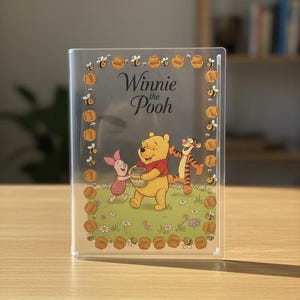 Winnie the Pooh Book Vase, Winnie the Pooh Acrylic, Ceramic Book Vase, Reading Room Flower Pot, Book Lover Gift, Pooh Lover Gift