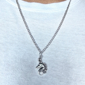 Silver Horse Charm Necklace: Unicorn, Pegasus & Rider Pendants
