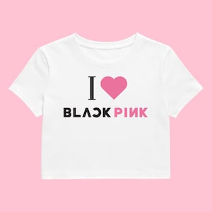 Unisex Blackpink Baby T-Shirt für Fans, Kpop Black Pink T-Shirt, Rahmenloses Black Pink Shirt, Geschenk für Blackpink Liebhaber, Süßes Kpop T-Shirt,