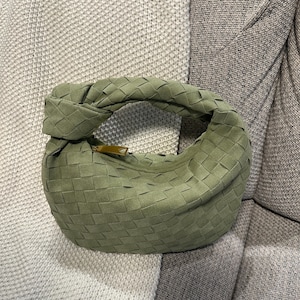 Wildleder Hobo Tasche, kleine Wildleder Tasche, Knoten gewebte Tasche, Geschenk für sie, Luxus Geldbörse, Geburtstagsgeschenk für Freundin, Geldbörse im Vintage-Stil, bordeaux
