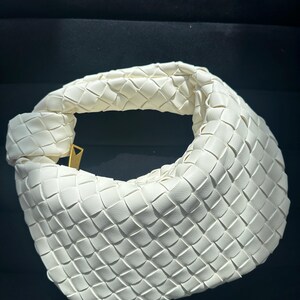 Petit sac à main, sac de soirée pour femme, sac en cuir végétalien, sac avec noeud tissé, sac de boulettes pour femme, sac hobo en cuir, cadeau parfait pour elle