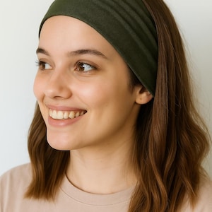 Wide Stretch Headband * 29 Colours *Supersoft* Tencel & Organic Cotton *Extra wide*Yoga* Nonslip Hairband*Boho *Headwrap *Comfort Fit