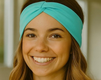 Serre-tête torsadé *Super doux* Tencel et coton biologique *Large *Yoga* Serre-tête antidérapant *Bohème *Couvre-chef *Multi-vêtements* Enveloppement torsadé* Bandeau pour cheveux