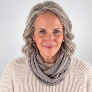 Organic Tencel Modal Infinity Scarf, Soft Double Loop Cowl