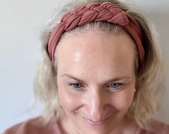 Double Braided Headband *Sailor Knot Headband Tencel & Organic Cotton Braided Hair wrap*