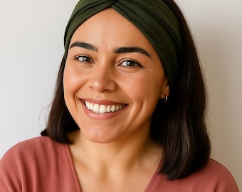 Bandeau torsadé Tencel et coton biologique* Écharpe torsadée pour cheveux