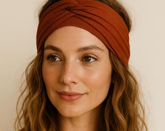 Double Twist Headband, 3-way Twist Hair Wrap, Tencel Modal & Organic Cotton,