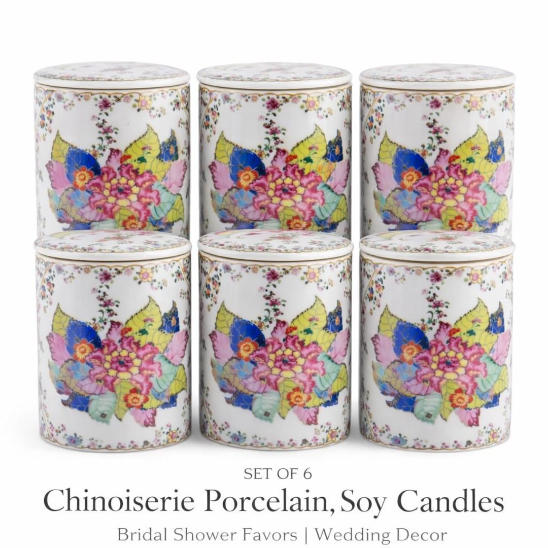 Tobacco Leaf Soy Candles - Set of 6 Party Favors - Etsy